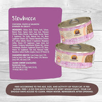 Weruva Classic Cat Stews!, Stewbacca with Chicken, Duck & Salmon in Gravy, 5.5oz Can (Pack of 8)