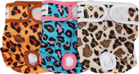 Avont 3 Pack Reusable Dog Diapers - Leopard Print / XL