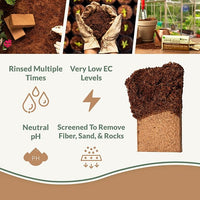 Coco Coir 650gm Bricks (30-Pack) - Organic Coco Coir for Plants & Gardening - OMRI-Listed Cocopeat for Garden Soil, Seed Starter Soil, & Mulch - Coconut Coir Bricks - Coconut Fiber Potting Mix