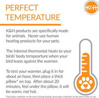 K&H Bird Heater, Snuggle-Up Warmer, Small 5x3in, Low Voltage - Small 3 X 5 Inches - image 4