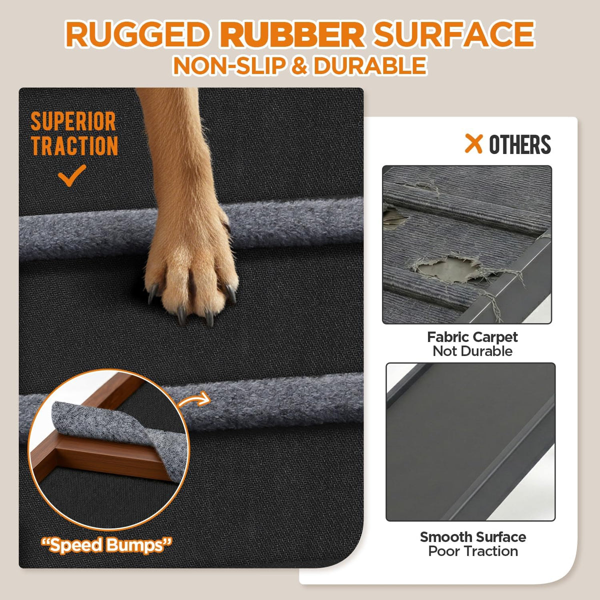 Dog Ramp for Bed, Extra Wide 17’’ - Black / Large - image 3