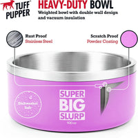 Tuff Pupper 100 oz Heavy Duty Insulated Stainless Steel Dog Bowl - 100oz / Punch Pink - image 2