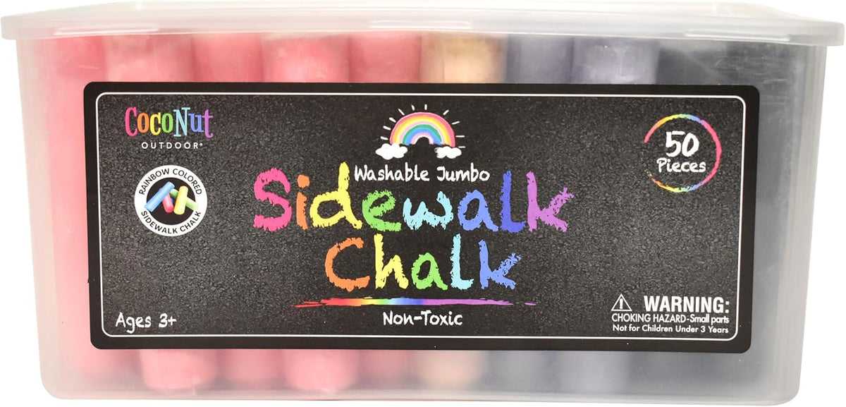 CocoNut Outdoor jumbo sidewalk chalk bucket with 40 thick chalk sticks in 7 colors - view 3