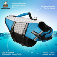 Dog Life Jacket, Small Float Vest for Swimming Boating Kayaking - Small / New Blue - image 2
