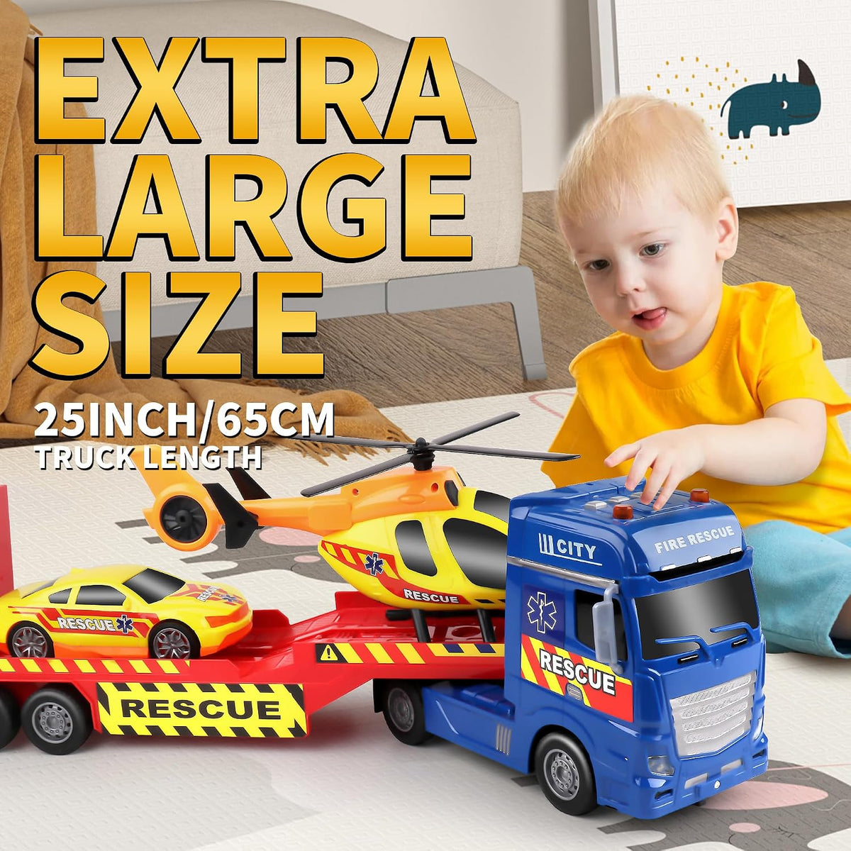 Dwi Dowellin Toddler Boy Toys for 3 4 5 6 Year Old - Tow Truck - image 4