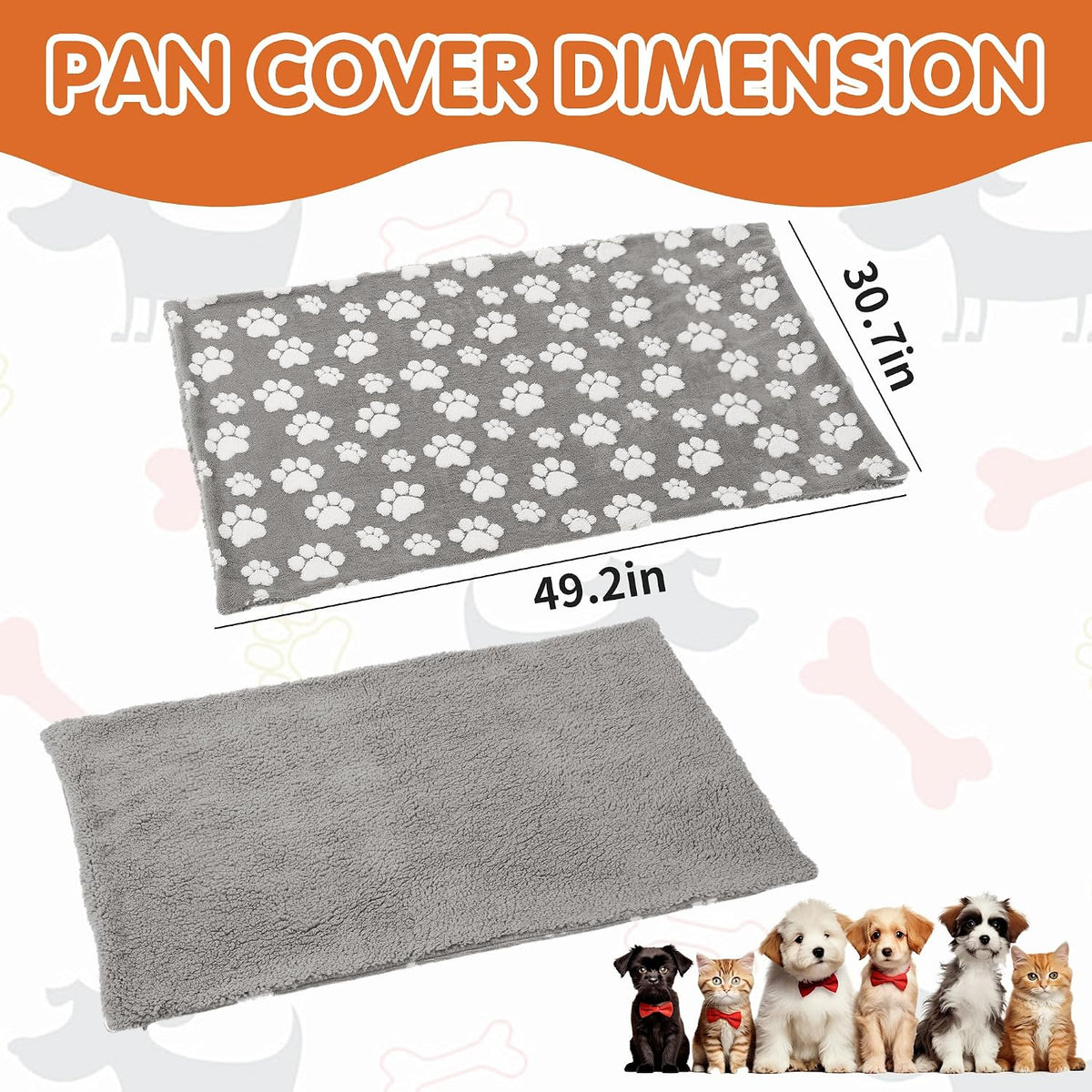 BALAPET Washable Dog Crate Pan Cover - 49.2"L x 30.7"W x 1.0"H - image 2