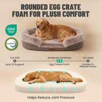 Miorun Fluffy Orthopedic Dog Beds Large Sized Dog - Sand / L-(40", UP to 70lbs) - image 3