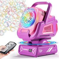 Upgraded Bubble Machine Outdoor Toys for Kids & Wedding Party – Fun for Kids & Family - Purple