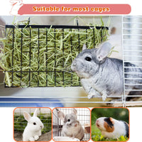 2PCS Rabbit Hay Feeder,Bunny Hay Feeder Rack with Metal Frame for Guinea Pig Chinchilla,Large - image 4