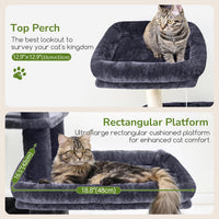 Globlazer 65in Sturdy Cat Tree Tower for Indoor Large Cats, S65 - 65inch / Dark Grey - image 3