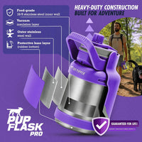 PupFlask Pro Portable Insulated Dog Water Bottle - Ultra Violet / 50 Ounce - image 4