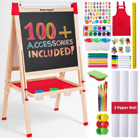 Blue Squid Art Easel for kids Paper Roll x 3 - XL Red