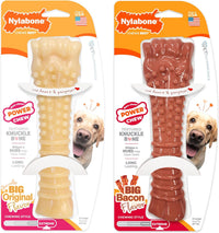 Nylabone Power Chew Original Bone Dog Chew Toys - Bacon & Chicken / X-Large