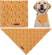 Summer Dog Bandana, UP URARA PUP Strawberry Triangle Bid Scarf for Medium Large Dogs, Cotton - Hedgehog Mushroom B / S - image 2