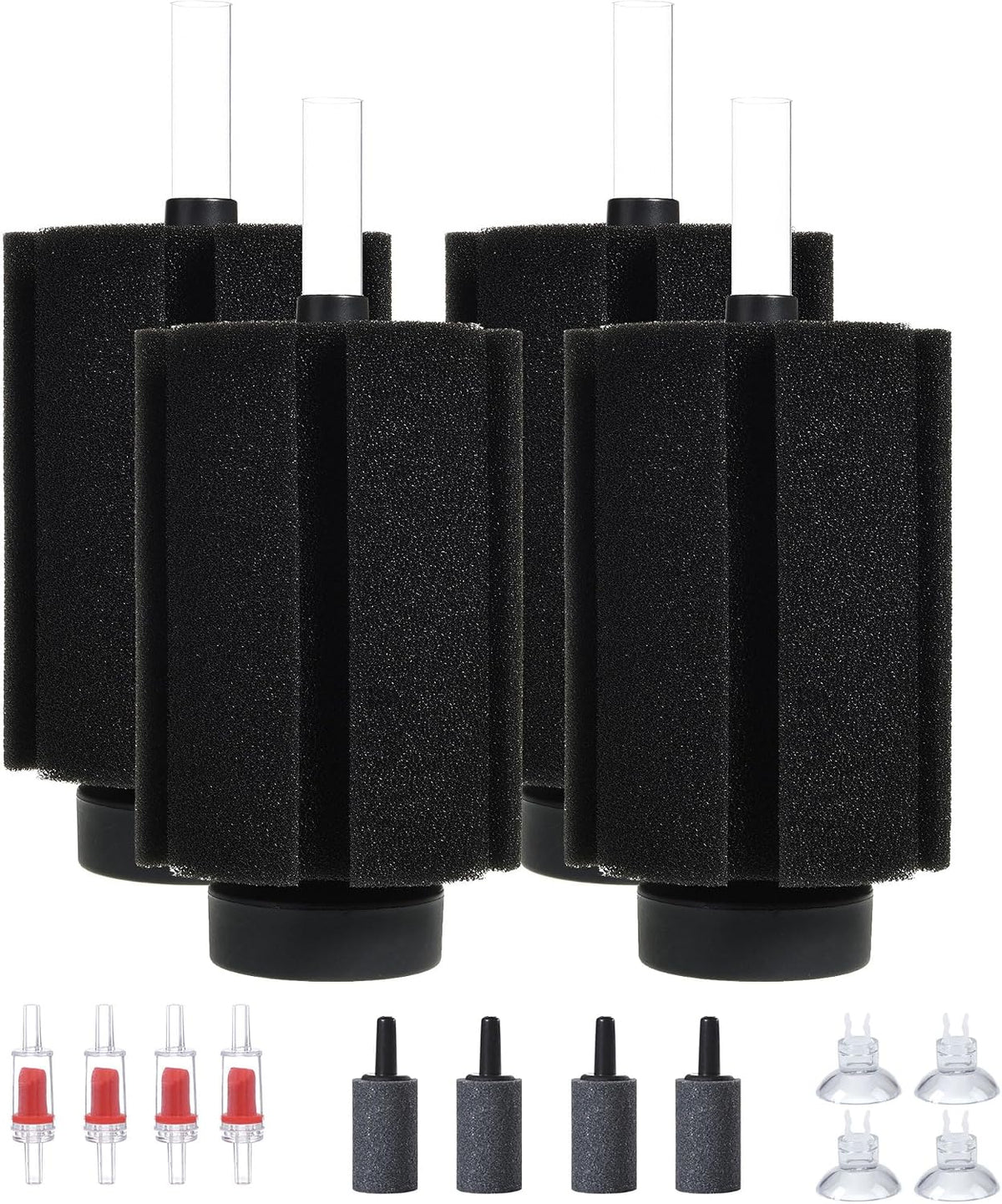 ALEGI Aquarium Bio Sponge Filter with Ceramic Media for 40-75 Gal - 75+ Gallon 4 pack