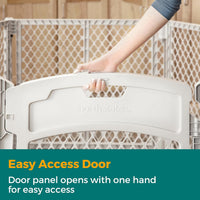 MyPet North States Petyard Plus: 3 Ft. Wide Folding Dog Playpen - 6-Panel / Walk-Thru Door / Light Gray - image 3