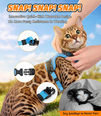 Cat Harness and Leash for Walking - Sky Blue / S (7-12lb) - image 4