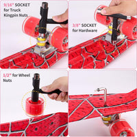 Skateboards, 22" Complete Skateboard - Red - image 4