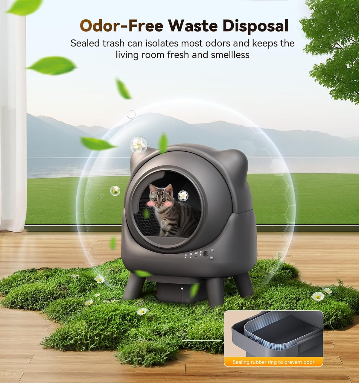 Automatic Litter Box, FEELNEEDY Self Cleaning Litter Box - Self-Cleaning Cat Litter Boxes - image 3
