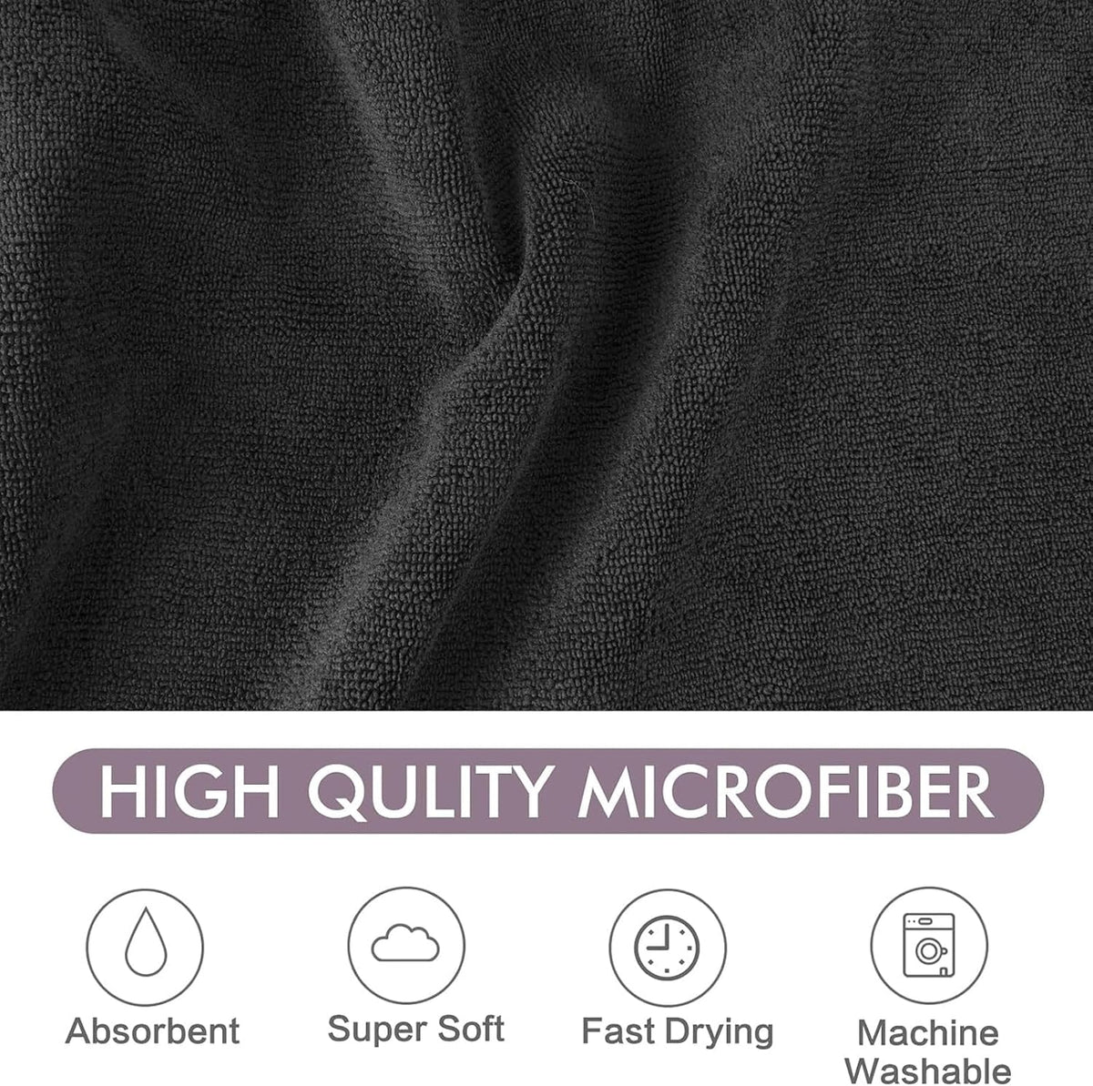 KinHwa Dog Towels for Drying Dogs - 30inchx50inch / Black+grey - image 4