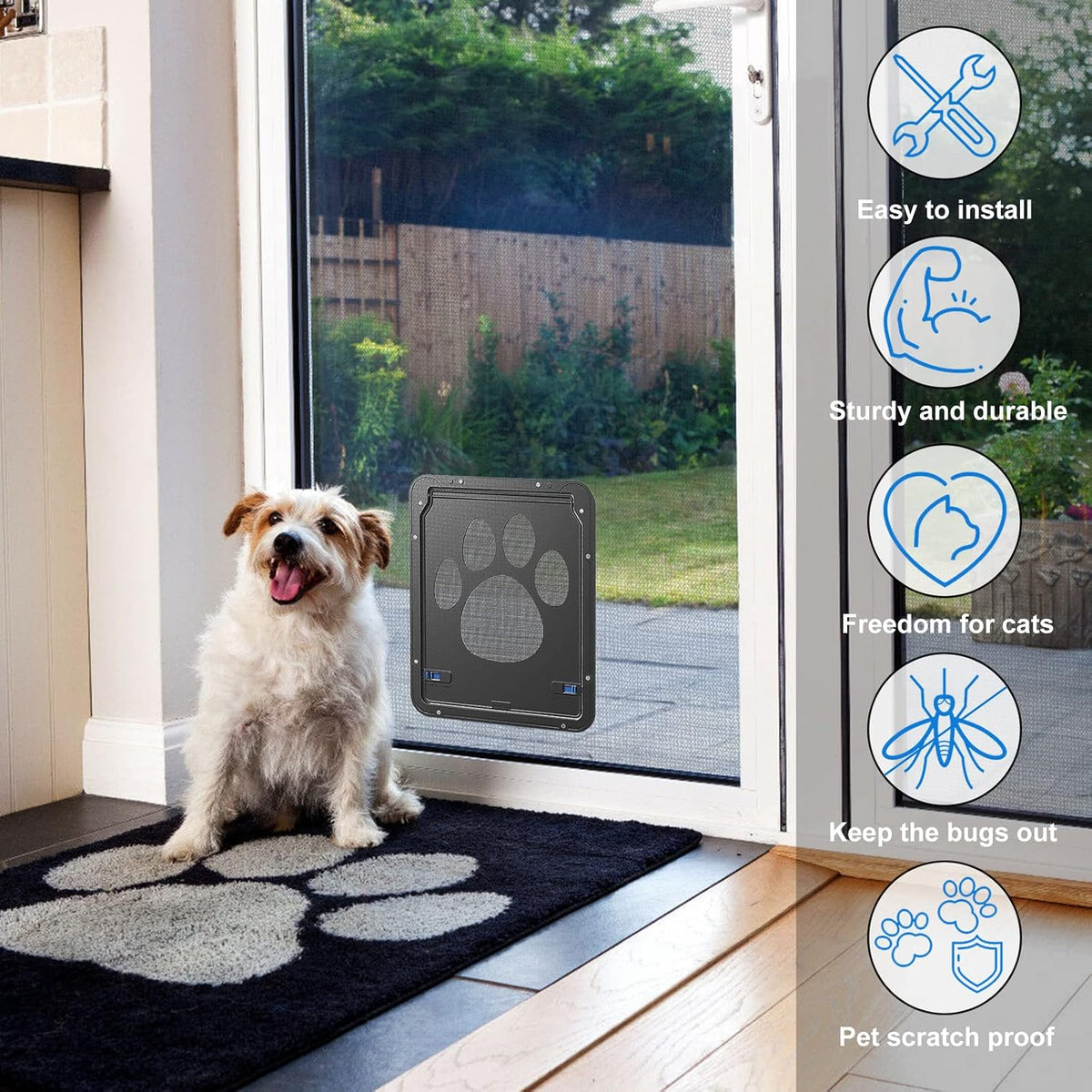 Ownpets Magnetic Cat Screen Door - Small (Pack of 2) - image 2