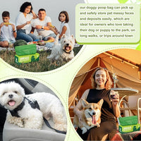 Harloon 6000 Counts Dog Poop Waste Bags 30 Rolls 12 x 8 Inches Extra Thick Strong Leak PET Proof Bags Disposable Bulk Universal Doggy Roll Waste Box for Puppy Outdoor Walking Travel(Deep Green)