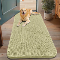 Smiry Dog Door Mat for Muddy Paws 30x20 - Classic Solid / Vanilla / 48"X30"
