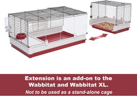 Midwest Homes for Pets Deluxe Rabbit & Guinea Pig Cage - Maroon/White / Standard Wire Extension - image 2