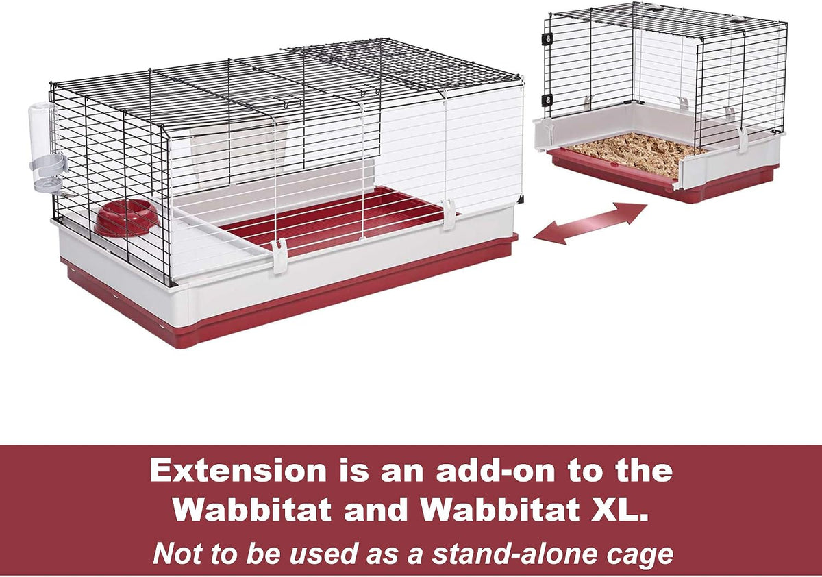 Midwest Homes for Pets Deluxe Rabbit & Guinea Pig Cage - Maroon/White / Standard Wire Extension - image 2