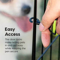 IRIS USA 8-Panel Exercise Pen, Heavy Duty - 42"H / Black - image 3