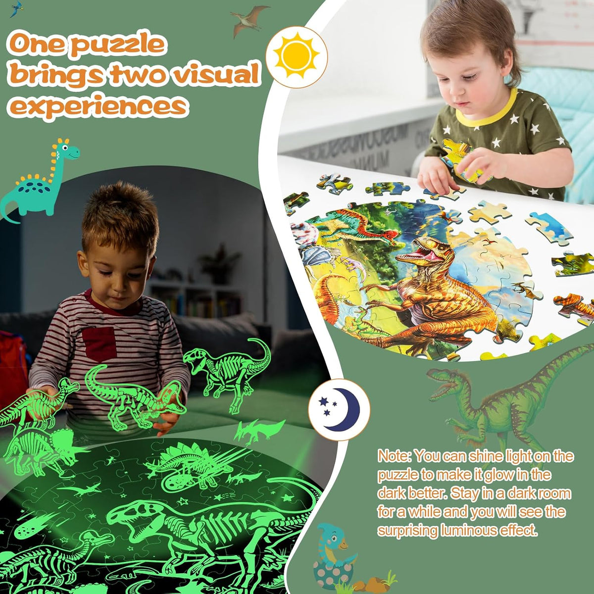 DIGOBAY glow in the dark solar system floor puzzle with planets, astronauts and space probe - view 11