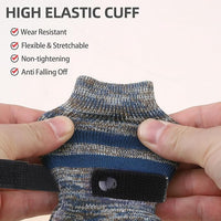 PUPTECK Non-Slip Dog Socks to Prevent Licking Paws, Double Sides Dog Boots & Paw Protectors Booties on Hardwood Floors Hot Pavement with Grippers, for Small Medium Large Senior Dogs, Navy Blue L
