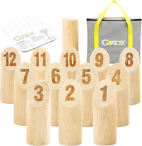 Gorock Numbered Block Toss Games Set for Adults and Family – Fun for Kids & Family