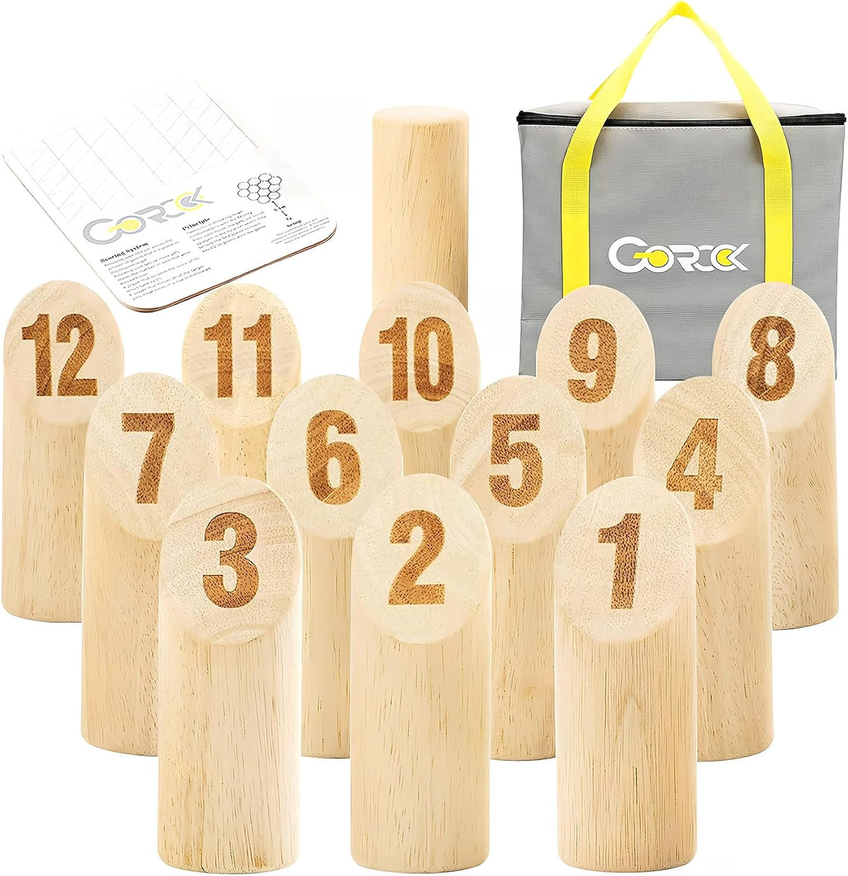 Gorock Numbered Block Toss Games Set for Adults and Family – Fun for Kids & Family