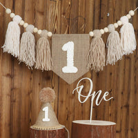 DCJHFJ First Birthday Decorations for Boy Highchair Banner One - Brown Banner - image 2