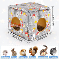 Bienbee Guinea Pig Hideout, Washable Guinea Pigs House Cozy Guinea Pigs Bed for Small Pet Bunny/Rabbit/Hamster/Chinchilla Guinea Pig Accessories Mushroom