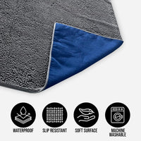 Muddy Mat Dog Blanket - Chenille Water Absorption Blanket for Bed & Couch Cover for Dogs Washable - Grey / 29" x 40" - image 2