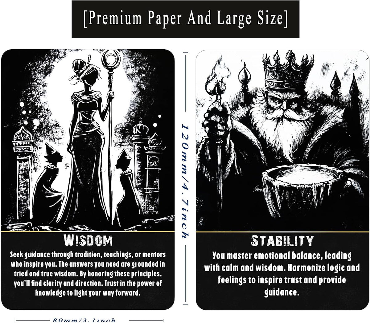 sishui Gilded Age Tarot Deck with Guidebook - Black（3.15in*4.7in） - image 3