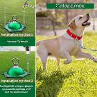 Dog Tie Out Cable and Stake,with 45FT Heavy Duty Cable,360°Swivel Dog Run Ground AnchorsDog Runner for Yard Rust Proof Can Hold 2 Dogs- Up to 150LBS,for Outdoor Camping