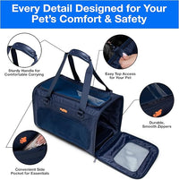 Dog Sling Carrier for Small Dogs – Pet Shoulder Bag with Safety Strap, Breathable Dog Pouch Carrier for Puppies and Cats – Soft Hands-Free Dog Carrier for Travel, Hiking, Shopping