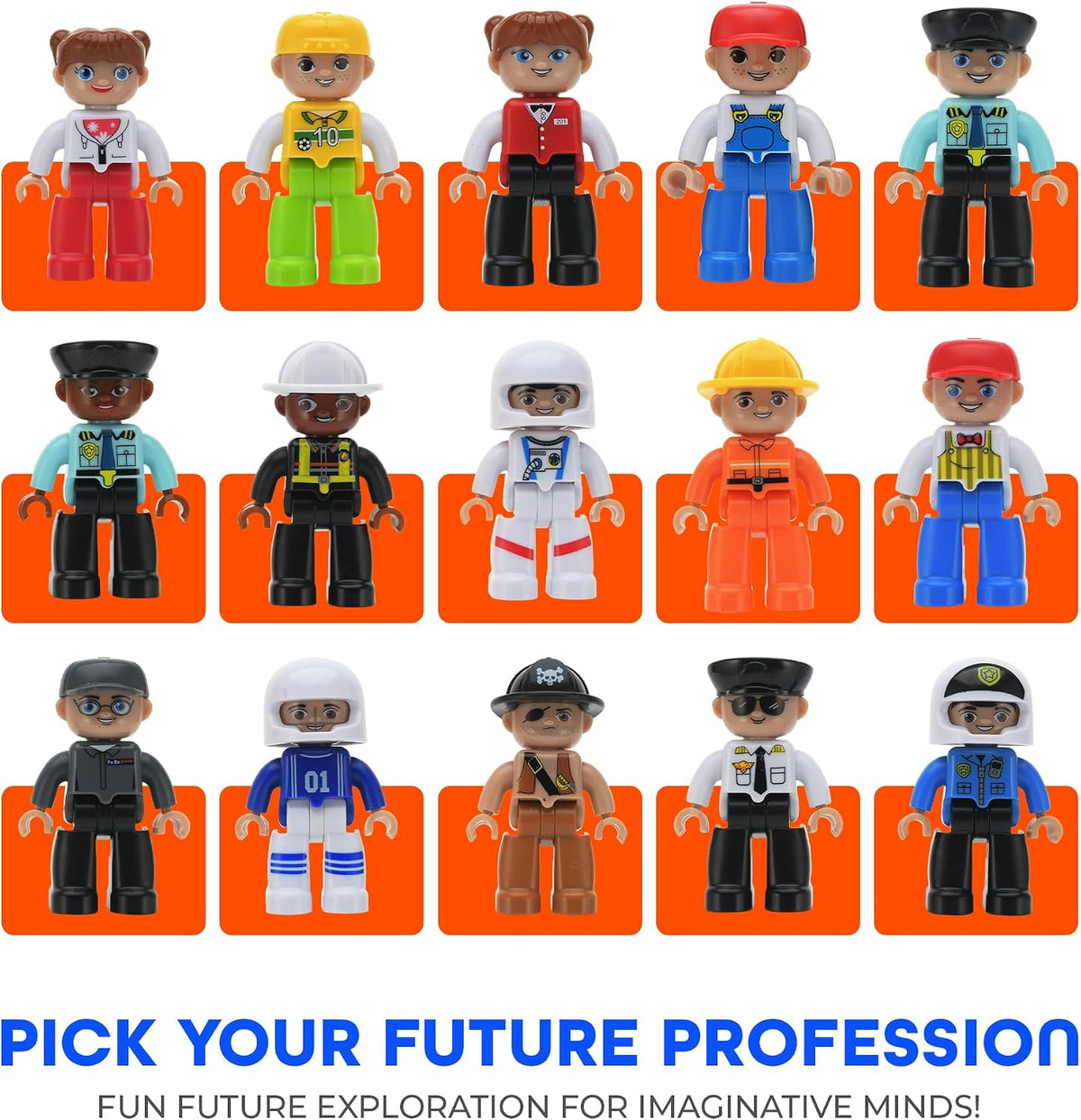Playmags Large Magnetic Figures Community Set of 15 Pieces - 5. Add-On Figures - image 4