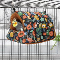 Wontee Bird Nest House Winter Warm Snuggle Hut Bird Bed Hanging - Large / Black - image 3