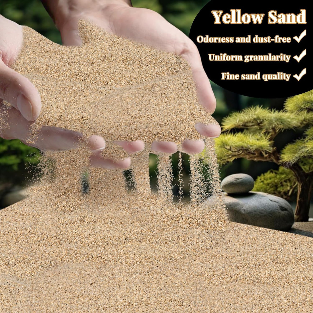 RAINFLOW 15oz Fine Yellow Sand for Crafts - Yellow / 15 OZ - image 2