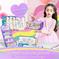 weirtoya 56 PCS Washable Scented Markers Set with Glitter Pencil Case - Light Purple Unicorn - image 4