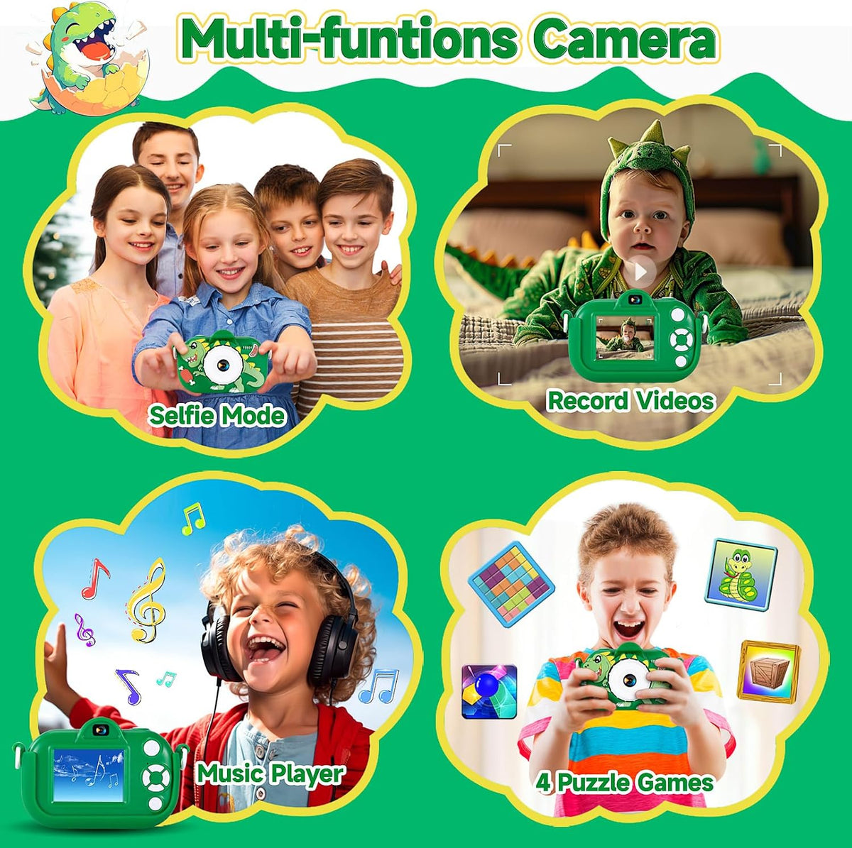 MAVOKIS Kids Camera Digital Camera for Age 3-8 - Green - image 2