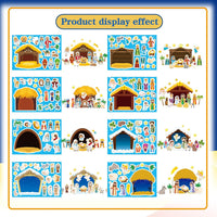 48PCS Halloween Make-a-face Stickers Halloween Characters Stickers - Nativity Scene - image 4