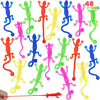 JOYIN 120Pcs Glitter Sticky Hands Party Favors - 48 / Sticky Lizards