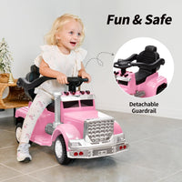 Outfunny 3-in-1 ride-on push car for toddlers in black with parent push handle and handrails - view 15