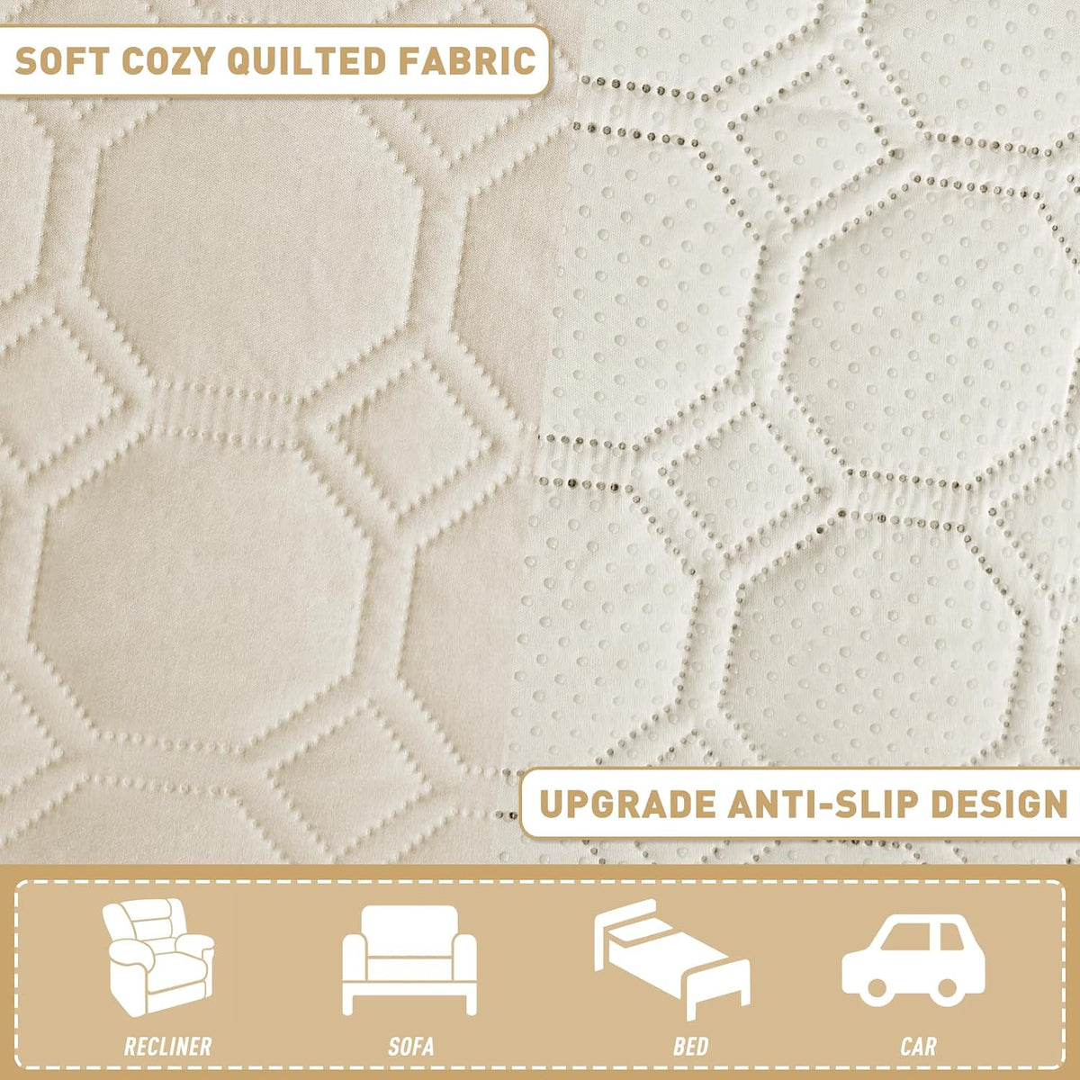 ZNSAYOTX Ultimate Cozy Blankets 100% Waterproof Sofa Mat Blanket - Beige / 82x82 Inch - image 4