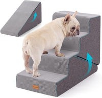 Gardner Pet Dog Stairs for Small Dogs 14" H - Grey 2in1 / 4.0 / 15.55"x24"x18.5"Deformable